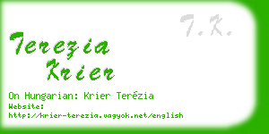 terezia krier business card